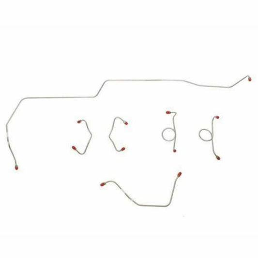 1965-66 Ford Mustang Front Brake Line w/ Disc Brakes 6 Piece Steel - ZKT6503OM - Front Lines Car Part People