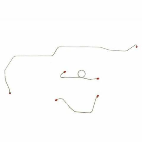 1966 Ford Mustang Front Brake Line w/ Power Drum Brakes 3 Piece - ZKT6602SS