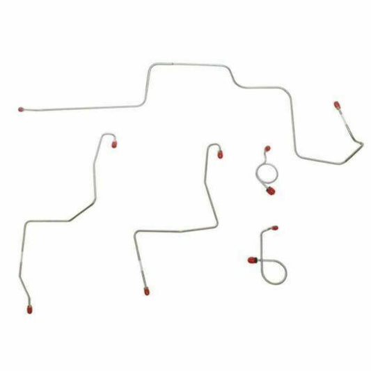 1967 Ford Mustang Front Brake Line Kit w/ Standard Brakes 5 Piece - ZKT6702OM - Front Lines Car Part People