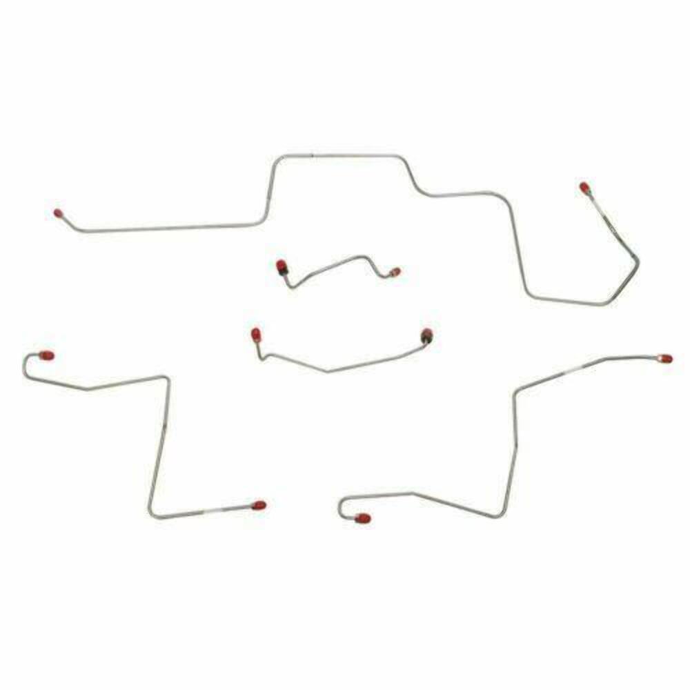 1967-69 Ford Mustang Front Brake Line Kit w/ Power Drum Brakes 5 Piece ZKT6705OM - Front Lines Car Part People