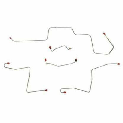 1967-69 Ford Mustang Front Brake Line Kit w/ Power Drum Brakes 5 Piece ZKT6705OM - Front Lines Car Part People