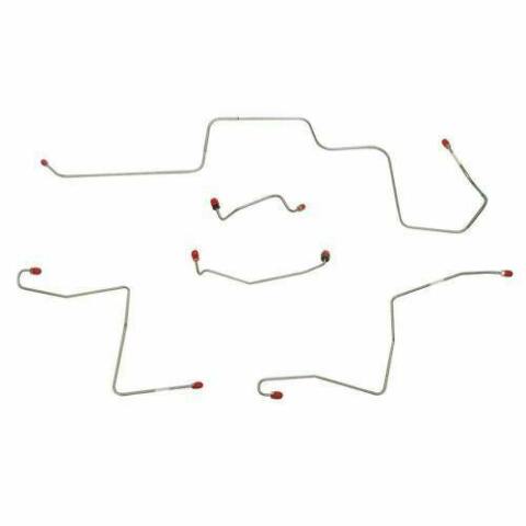 1967-69 Ford Mustang Front Brake Line Kit w/ Power Drum Brakes 5 Piece ZKT6705OM