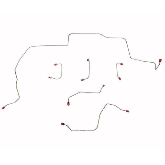Front Brake Line Kit for 1967-70 Ford Mustang w/ Power Disc Brake Conversion ZKT6712OM - Front Lines Car Part People