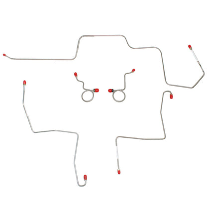 1968-69 Ford Mustang Front Brake Line Kit Manual Drum Brakes 5 Piece - ZKT6801OM - Front Lines Car Part People