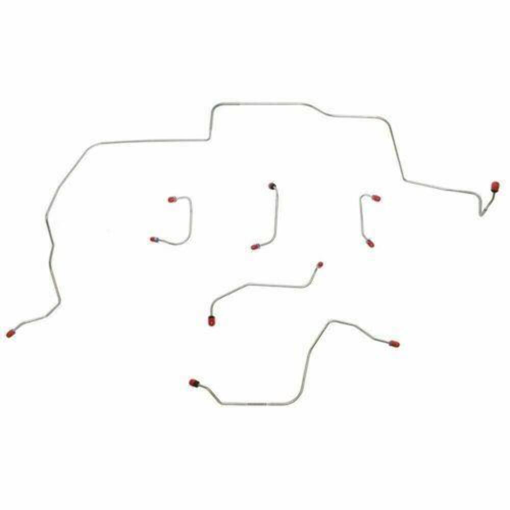 1968-69 Ford Mustang Front Brake Line Kit Power Disc Brakes 6 Piece - ZKT6803SS - Front Lines Car Part People