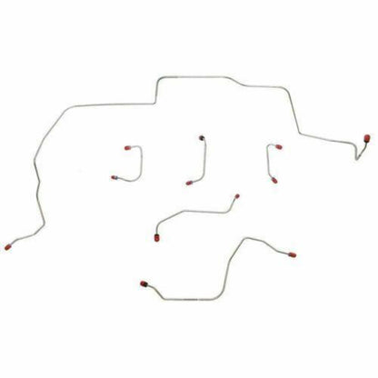 1968-69 Ford Mustang Front Brake Line Kit Power Disc Brakes 6 Piece - ZKT6803SS - Front Lines Car Part People