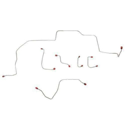 For Ford Mustang 1969 Front Brake Line Kit 6pcs Power DiscBrakes-ZKT6901SS-CPP - Front Lines Car Part People