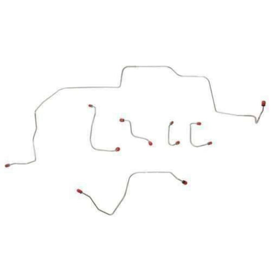 For Ford Mustang 1969 Front Brake Line Kit 6pcs Power DiscBrakes-ZKT6901SS-CPP - Front Lines Car Part People