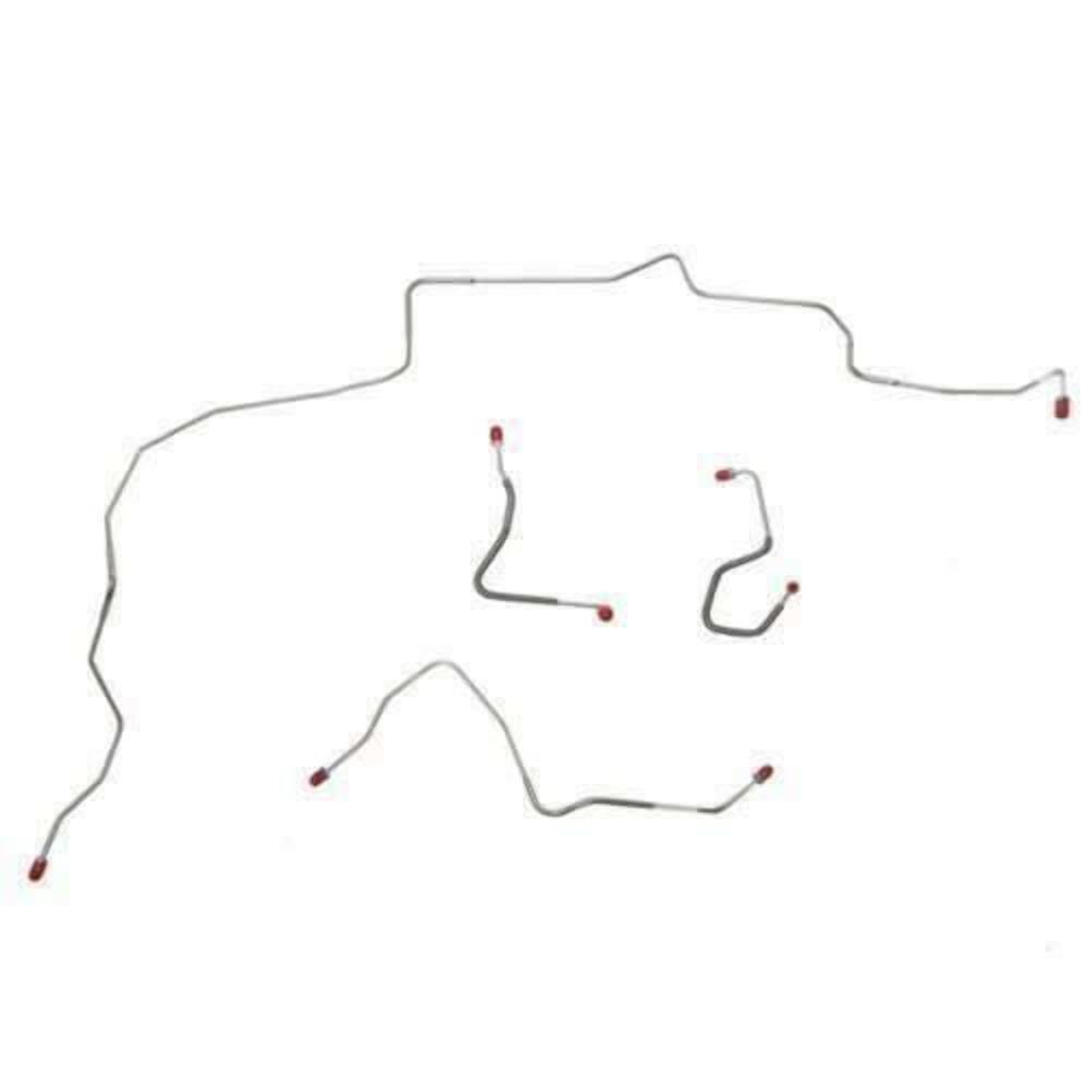 For Mercury Cougar 1970 Front Brake Line Kit 4pcs Power DiscBrake-ZKT7002SS-CPP - Front Lines Car Part People