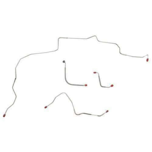 1970 Ford Mustang Boss 429 Front Brake Line Kit Power Disc 4 Piece - ZKT7003SS - Front Lines Car Part People