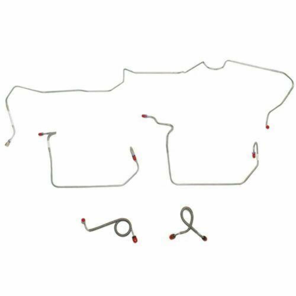 1971-72 Ford Mustang Front Brake Line Kit w/ Standard Drum Brakes - ZKT7101SS - Front Lines Car Part People