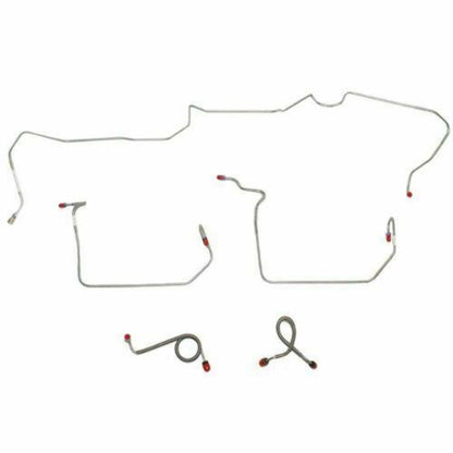 1971-72 Ford Mustang Front Brake Line Kit w/ Standard Drum Brakes - ZKT7101SS - Front Lines Car Part People