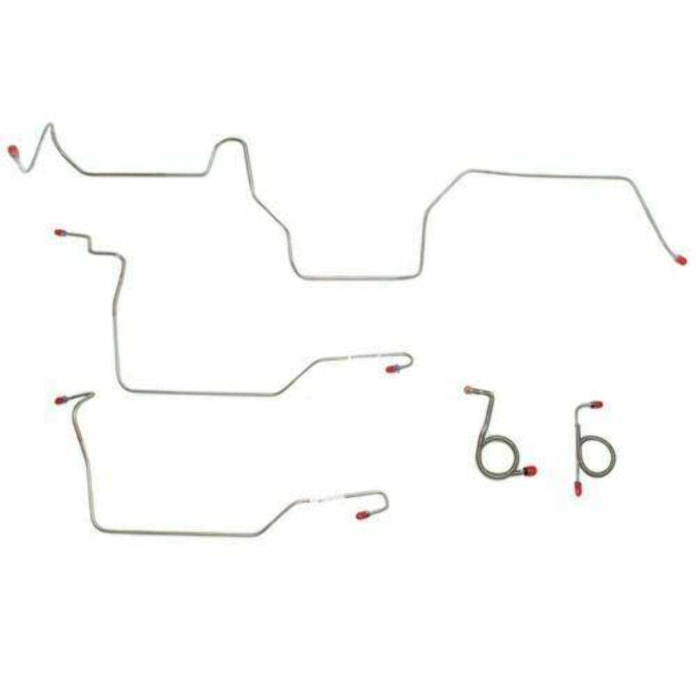 1971-72 Ford Mustang Front Brake Line Kit w/ Power Disc Brakes - ZKT7102SS - Front Lines Car Part People