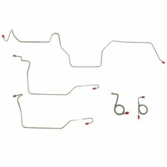 1971-72 Ford Mustang Front Brake Line Kit w/ Power Disc Brakes - ZKT7102SS - Front Lines Car Part People