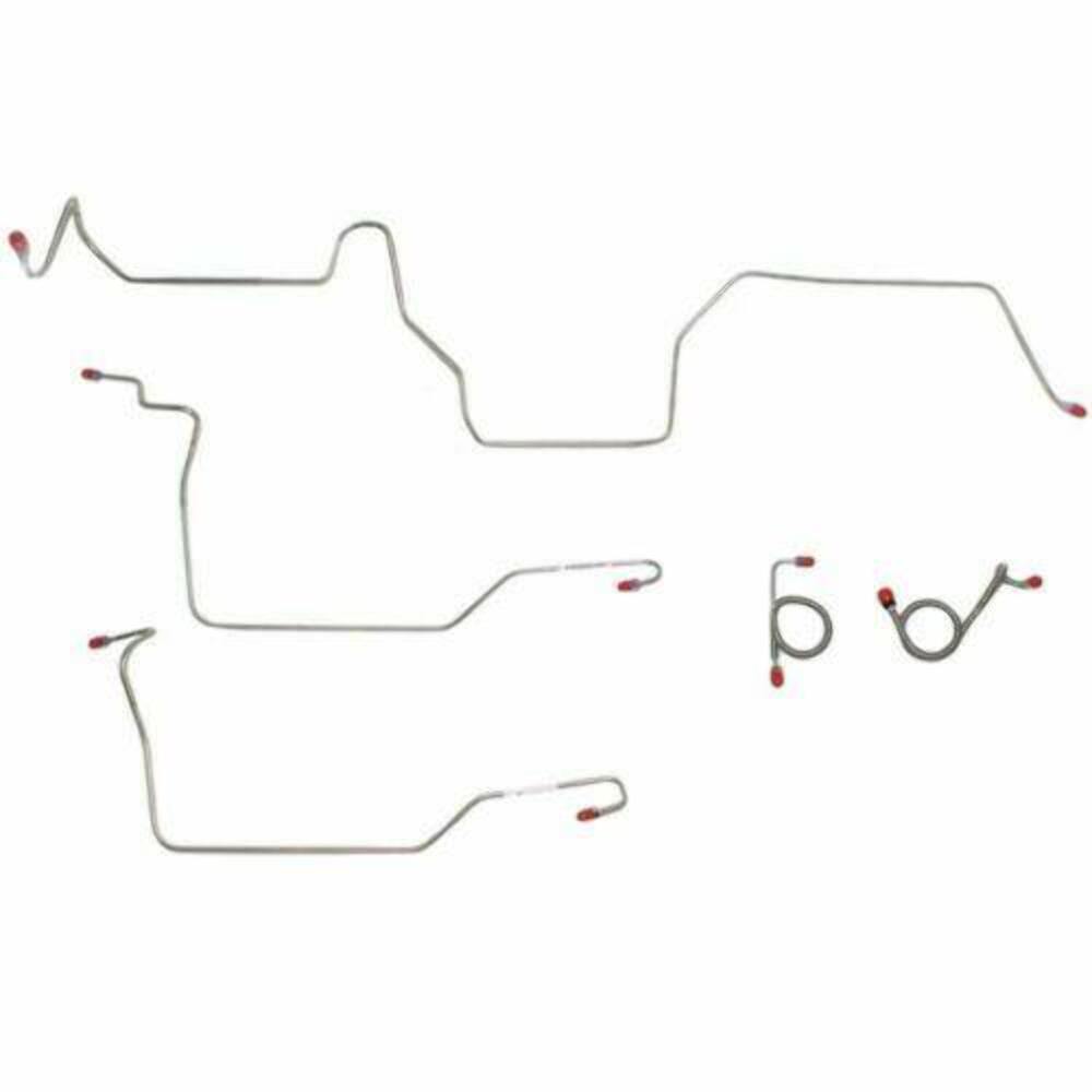 1973 Ford Mustang Front Brake Line Kit w/ Power Disc Brakes 5 Piece - ZKT7302SS - Front Lines Car Part People