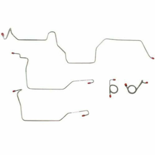 1973 Ford Mustang Front Brake Line Kit w/ Power Disc Brakes 5 Piece - ZKT7302SS - Front Lines Car Part People