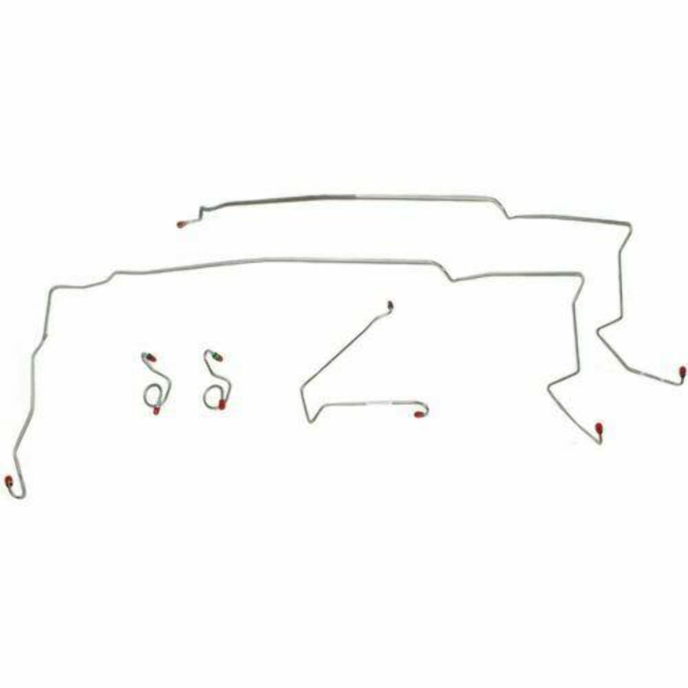 1987-93 Ford Mustang Front Brake Line Kit Non Cobra Steel - ZKT8701OM - Front Lines Car Part People