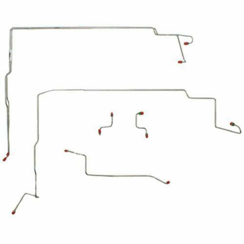 1994-95 Ford Mustang GT Front Brake Line Kit ABS Stainless - ZKT9401SS - Front Lines Car Part People