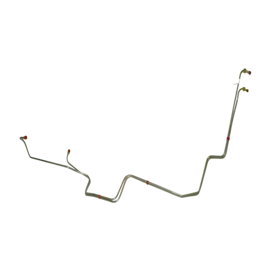 1971-73 Ford Mustang Transmission Cooler Lines FMX 2 Piece Stainless - ZTC7102SS - Transmission Lines Car Part People