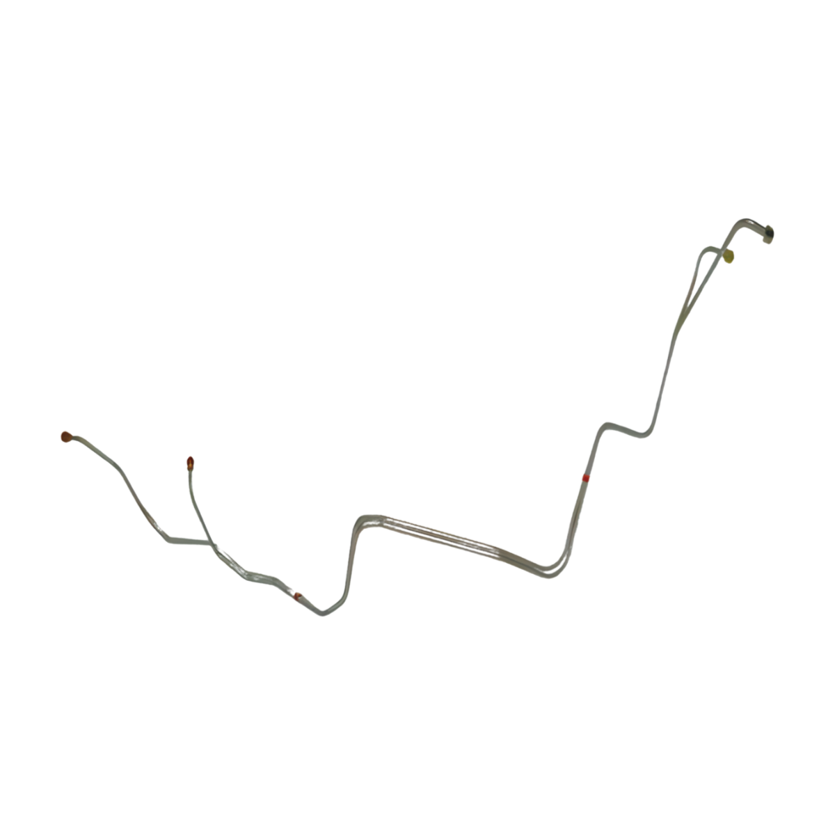 1971-73 Ford Mustang Transmission Cooler Lines 8cyl w/ C6 2 Piece Set -ZTC7103SS - Transmission Lines Car Part People
